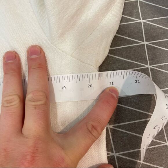 ZARA White 100% cotton Jacket lose fit Two Button Blazer - Picture 11 of 11